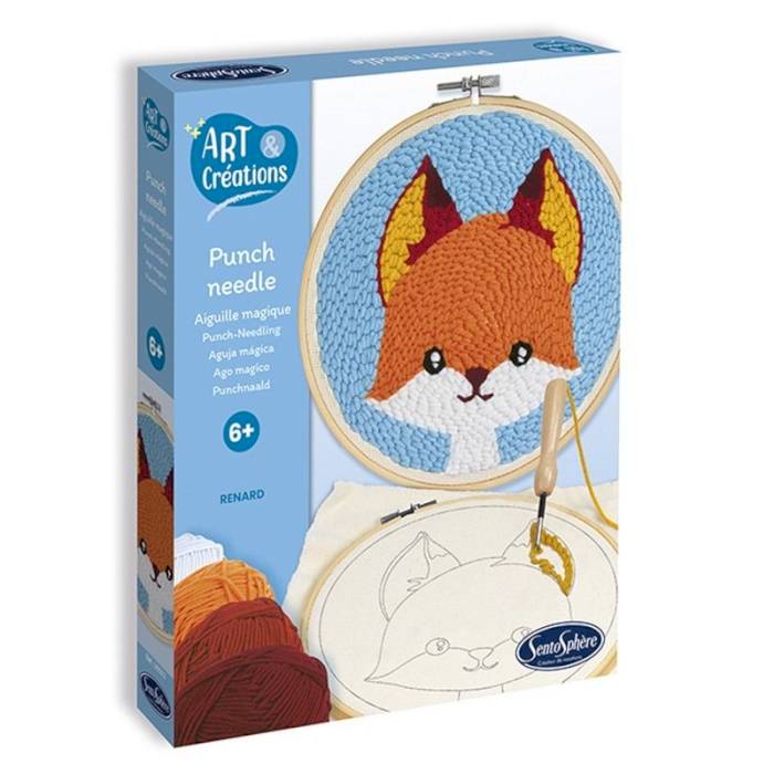 Coffret broderie Punch Needle Renard Coffret broderie Punch Needle Renard