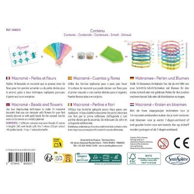 Coffret macramé Bracelets perles et fleurs Coffret macramé Bracelets perles et fleurs