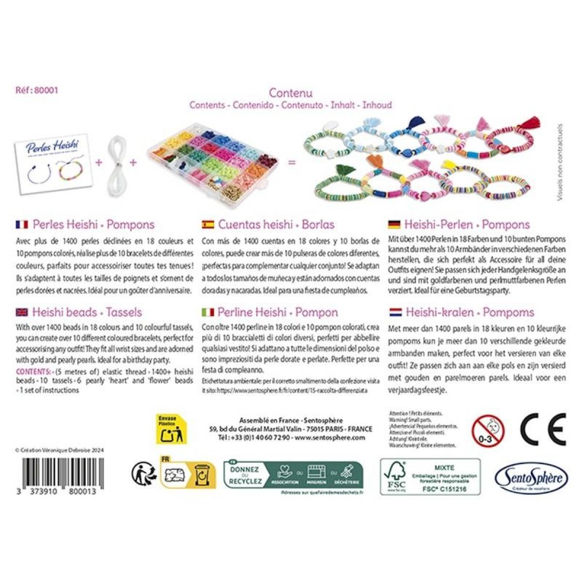 Coffret macramé Bracelets perles et fleurs(dupliqué)