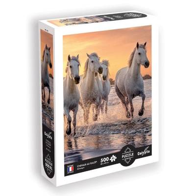 Puzzle 500 pièces XL - Chevaux en Camargue