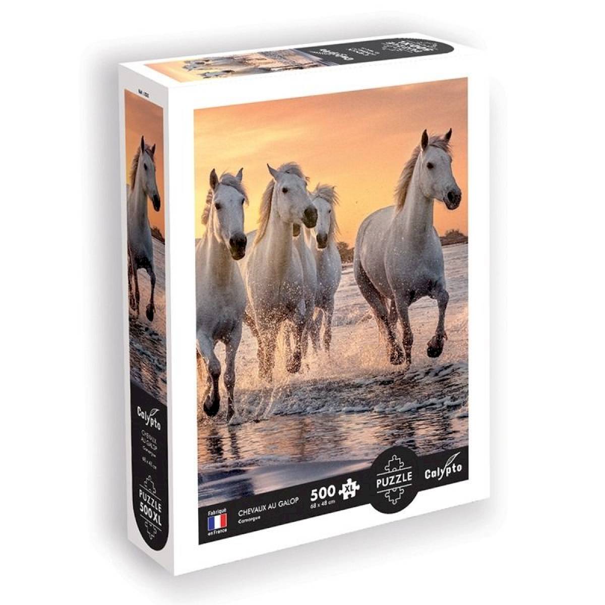Puzzle 500 pièces XL - Chevaux en Camargue Puzzle 500 pièces XL - Chevaux en Camargue