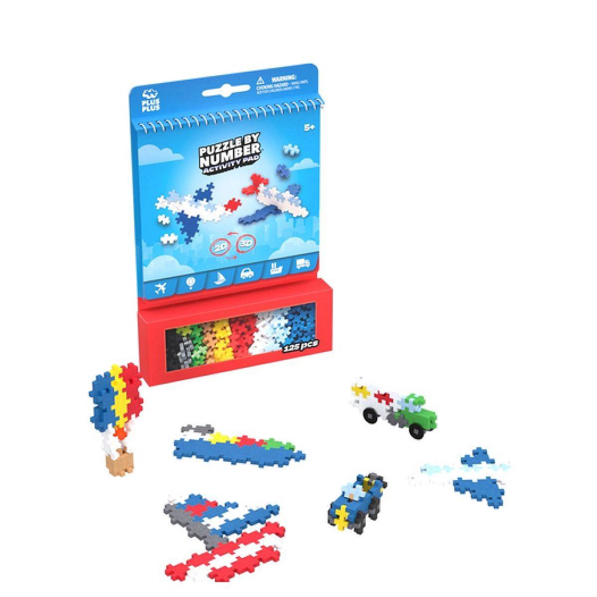 Puzzle by number Transports 125 pièces - Plus Plus