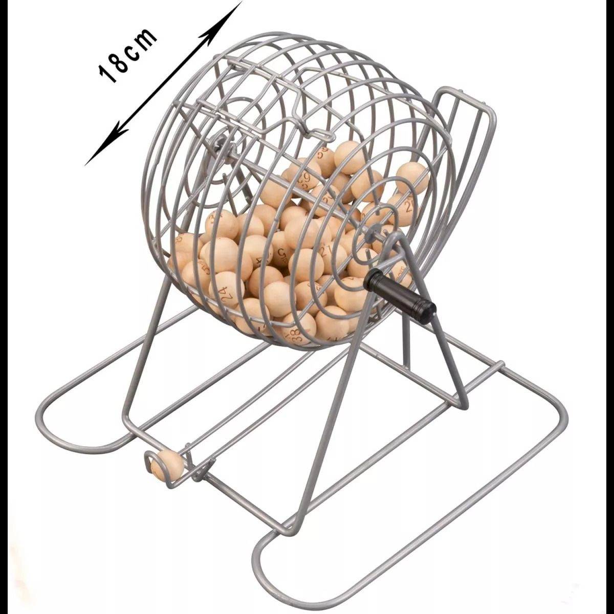 Grand jeu de bingo en bois et métal