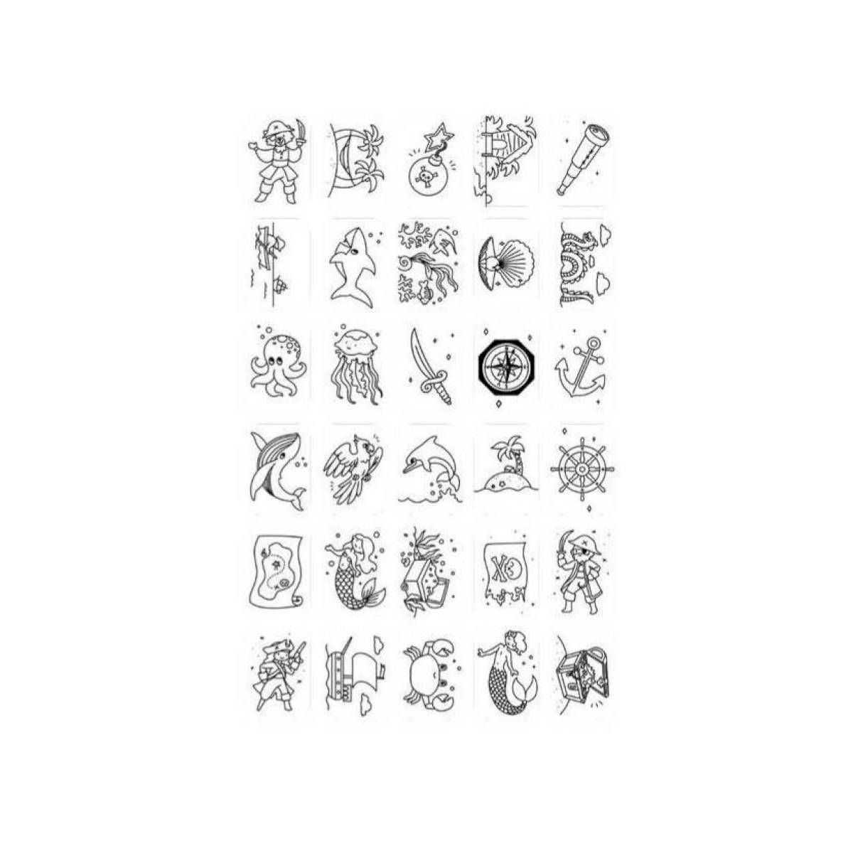 Recharge tablette à dessin Kidydraw mini - Animaux autour du monde / Océans et Pirates