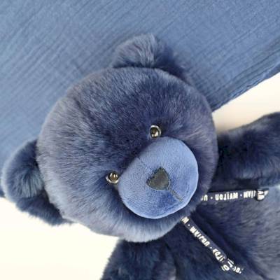 Peluche L'Ours Maïlou Marine 35cm