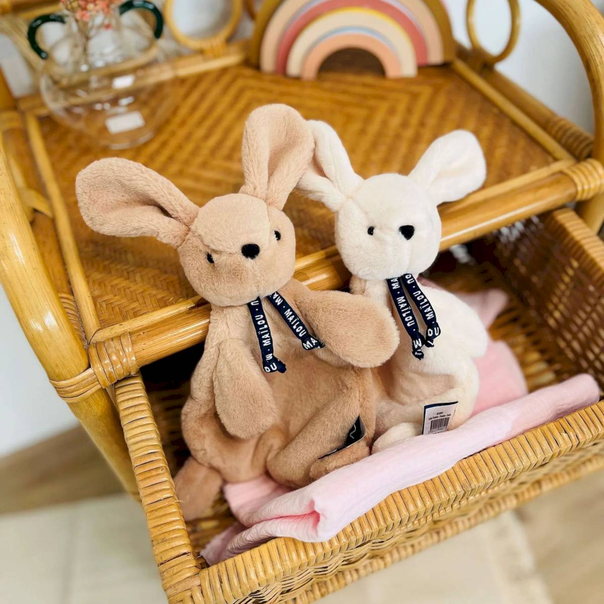 Doudou Lapin Dorlotin beige