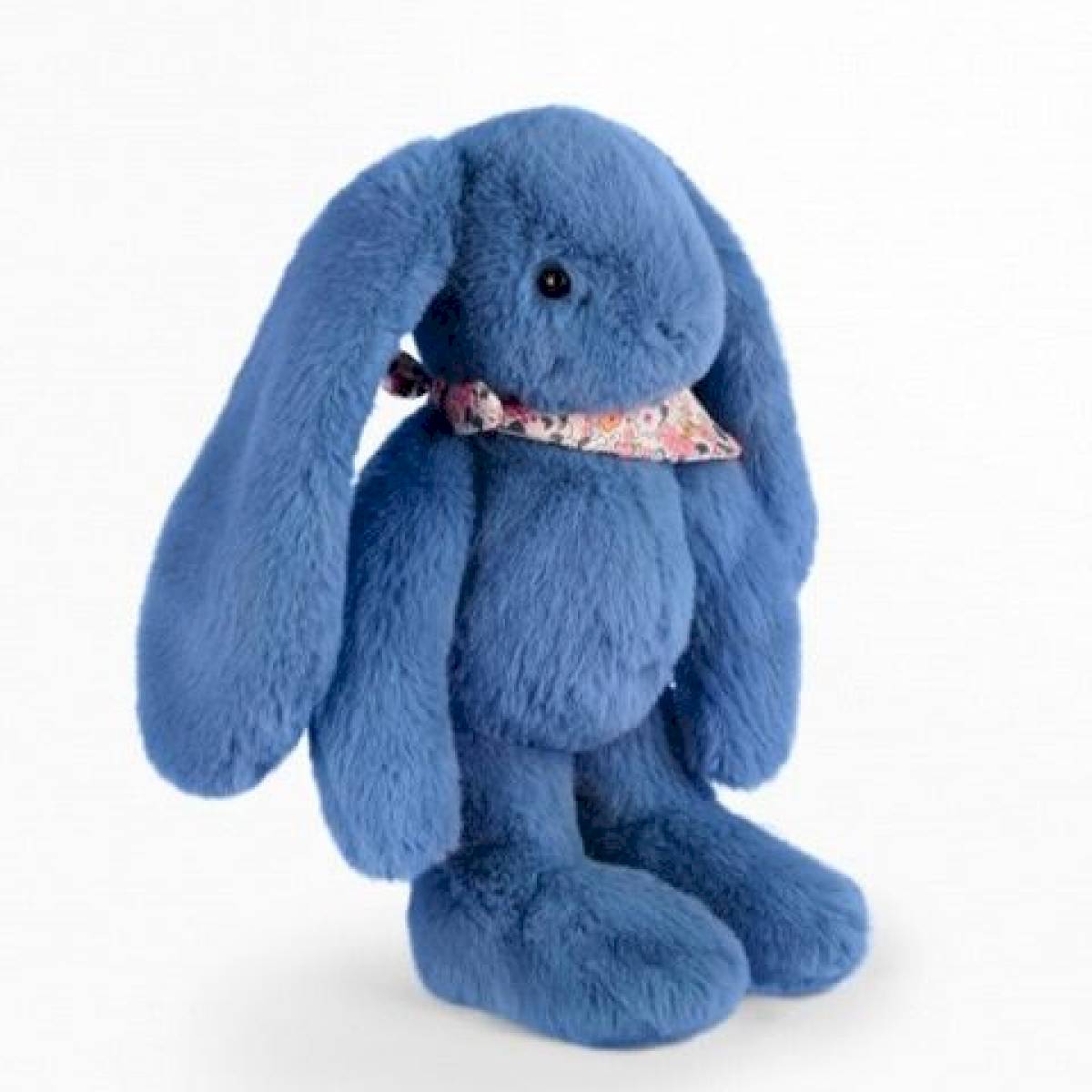 Peluche Lapin Fleurette bleu 35cm