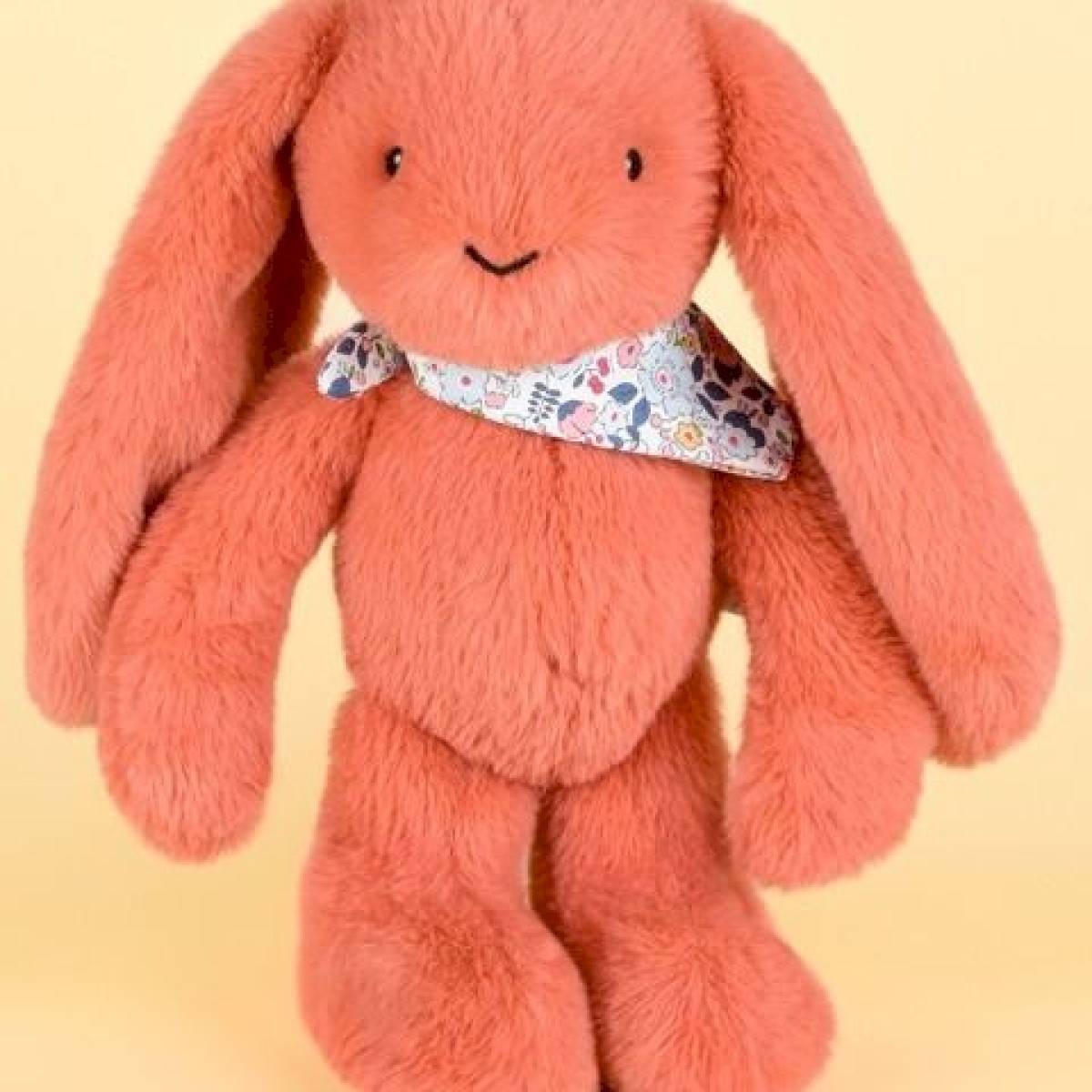Peluche Lapin Fleurette Terracotta 35cm