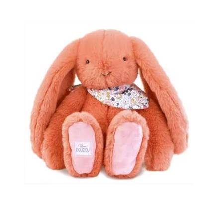 Peluche Lapin Fleurette Terracotta 35cm