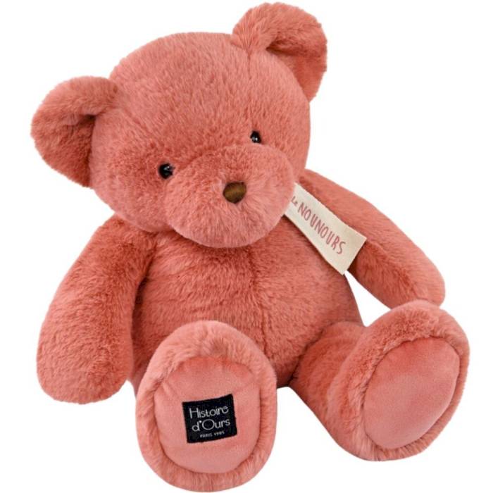Peluche Nounours rose praline 40cm