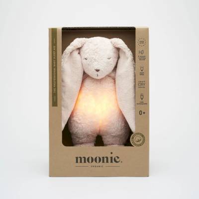 Peluche veilleuse Lapin Moonie - coloris rose blush