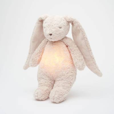 Peluche veilleuse Lapin Moonie - coloris rose blush