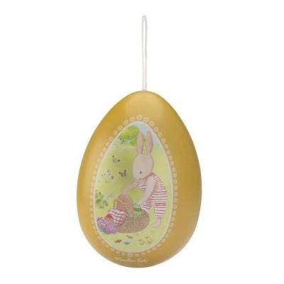 Grand oeuf en métal jaune - La grande famille