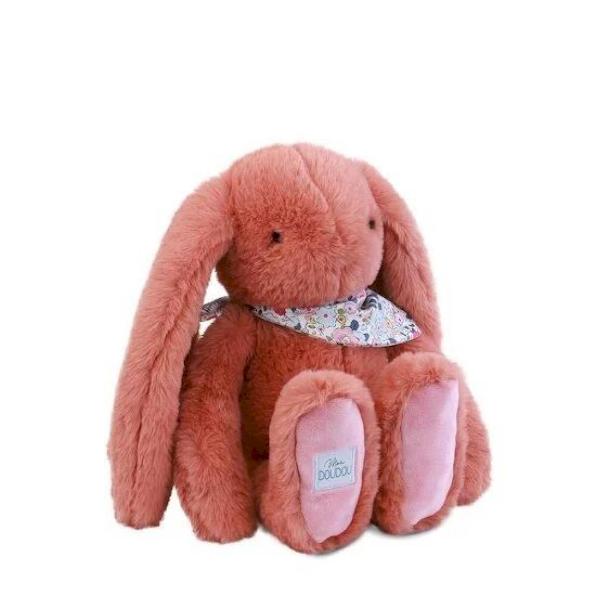 Peluche Lapin Fleurette Terracotta 25cm