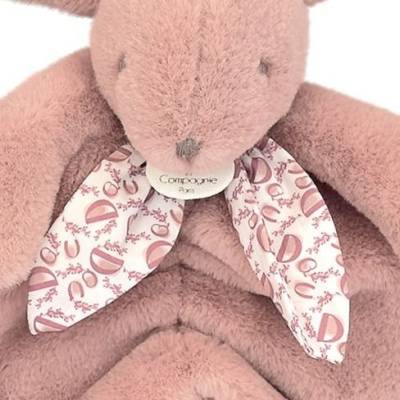 Doudou Lapin rose 29cm