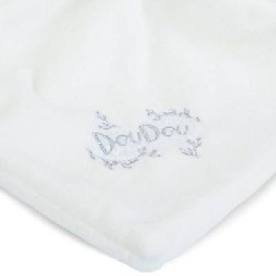 Doudou Lapin mouchoir blanc 10cm