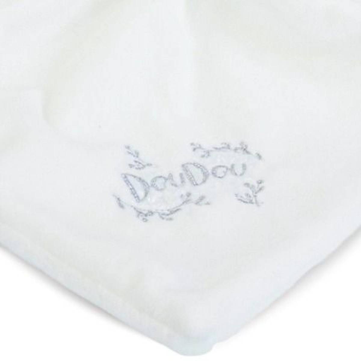 Doudou Lapin mouchoir blanc 10cm