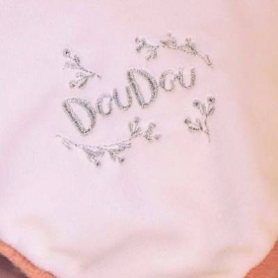 Doudou Lapin mouchoir rose 10cm