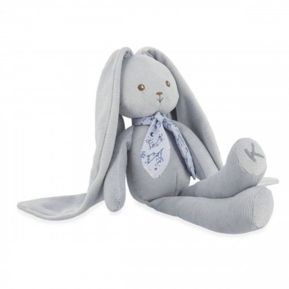 Peluche Pantin Lapin bleu -35cm