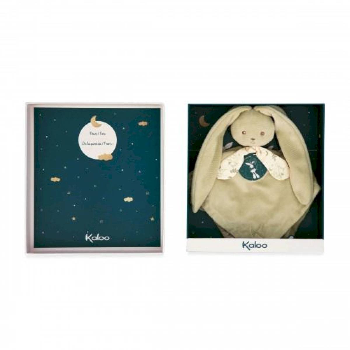 Doudou Lapin vert 30cm