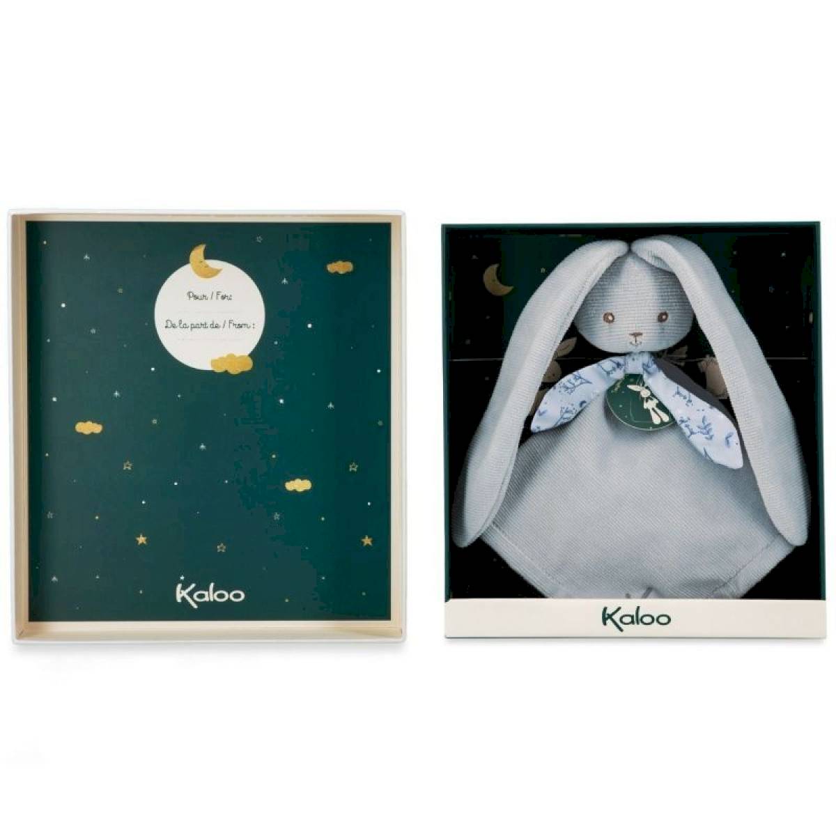 Doudou Lapin bleu 30cm