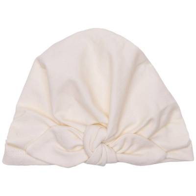 Bonnet naissance forme turban ivoire