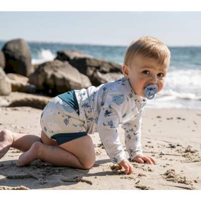 Maillot de bain combinaison anti UV Christian la Baleine 1-2 ans(dupliqué)