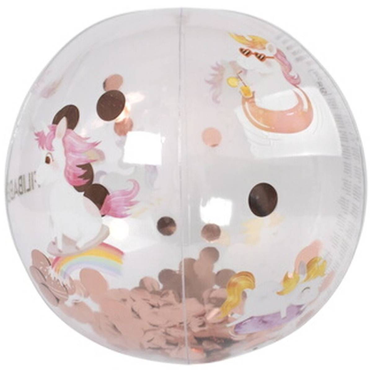 Ballon de plage 40cm - La plage des Licornes