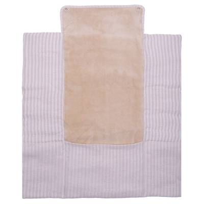 Cape de bain et gant de toilette rayé galet(dupliqué)