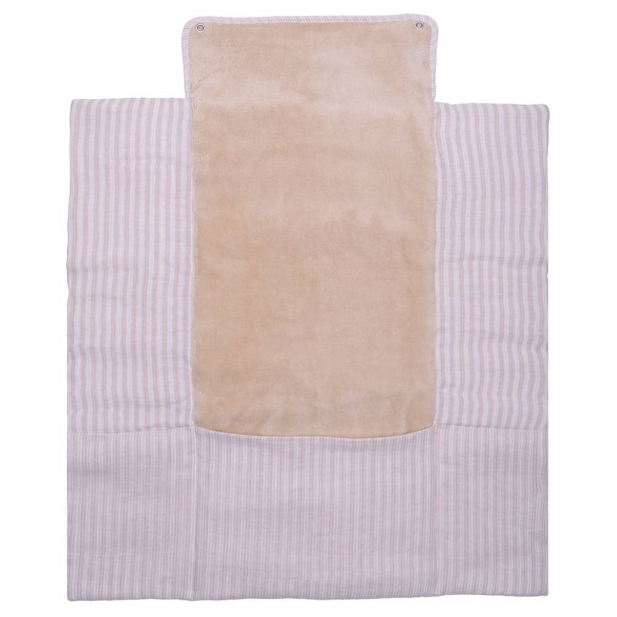 Cape de bain et gant de toilette rayé galet(dupliqué)