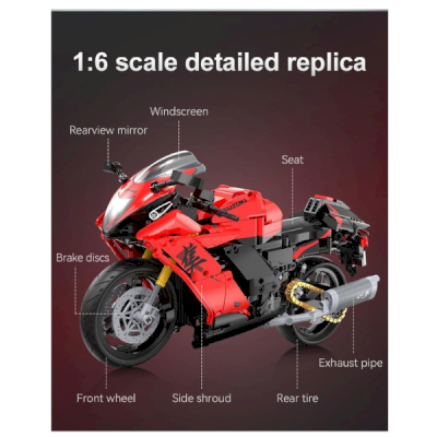 Moto Suzuki Hayabusa à construire - 1043 pièces