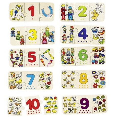 Puzzle chiffres et association d'images