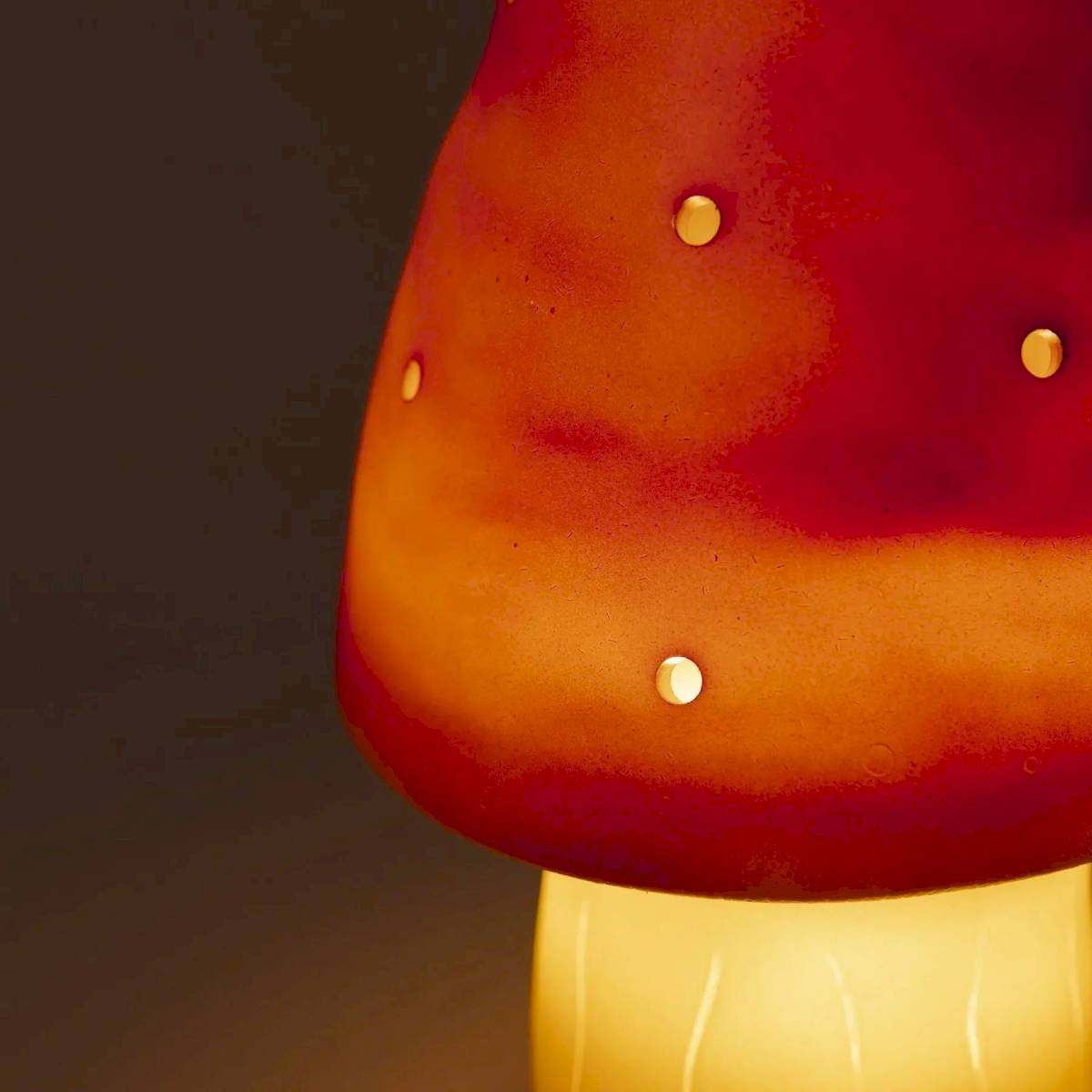 Petite lampe Champignon Rouge Brique