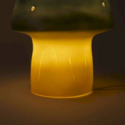 Petite lampe Champignon bleu Natural Teal