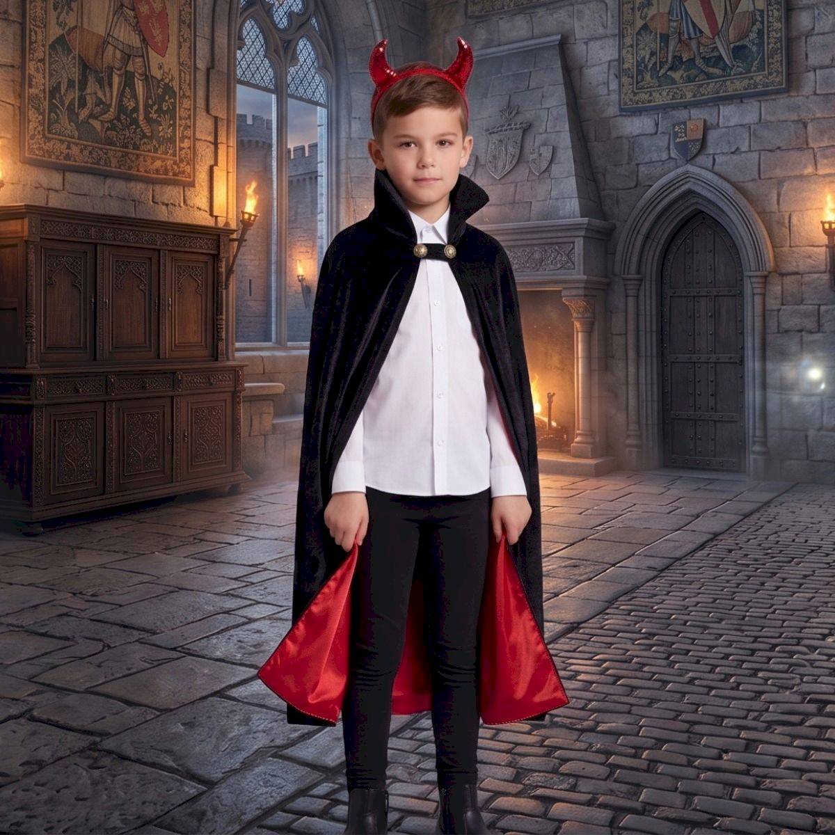 Cape de vampire et serre tête Vampi 3-7 ans
