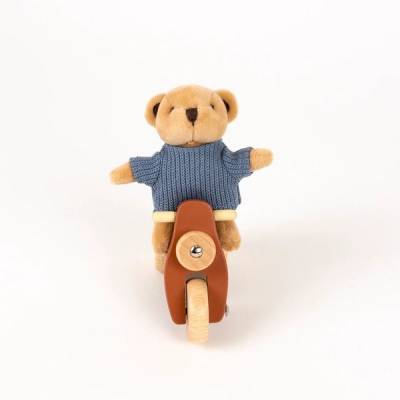 Mini Peluche Ours Alexis sur sa vespa