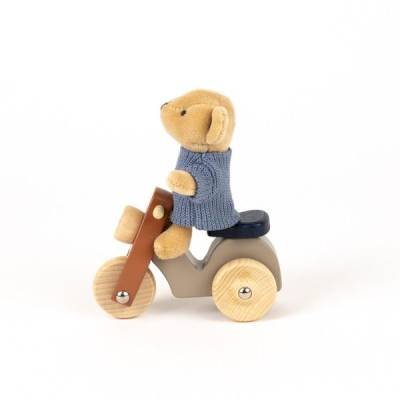 Mini Peluche Ours Alexis sur sa vespa