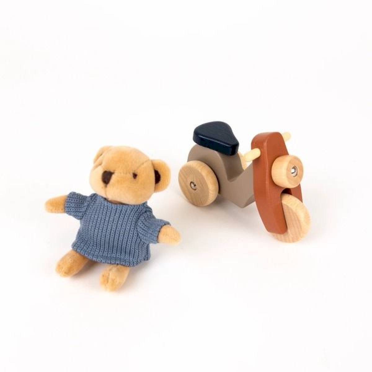 Mini Peluche Ours Alexis sur sa vespa