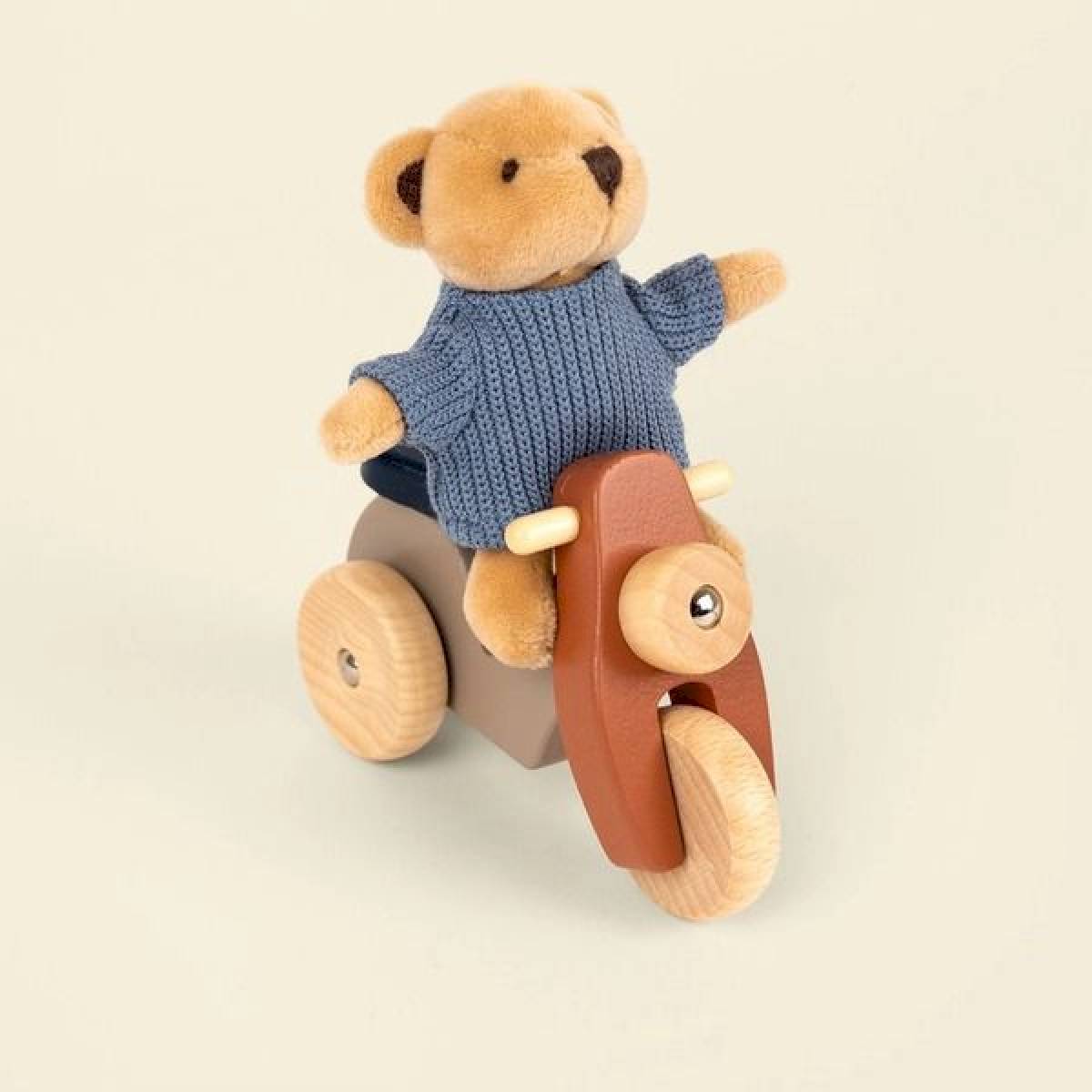 Mini Peluche Ours Alexis sur sa vespa