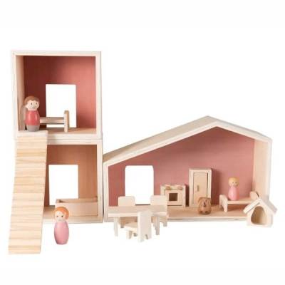 La maison en rondins et ses amis miniatures(dupliqué)