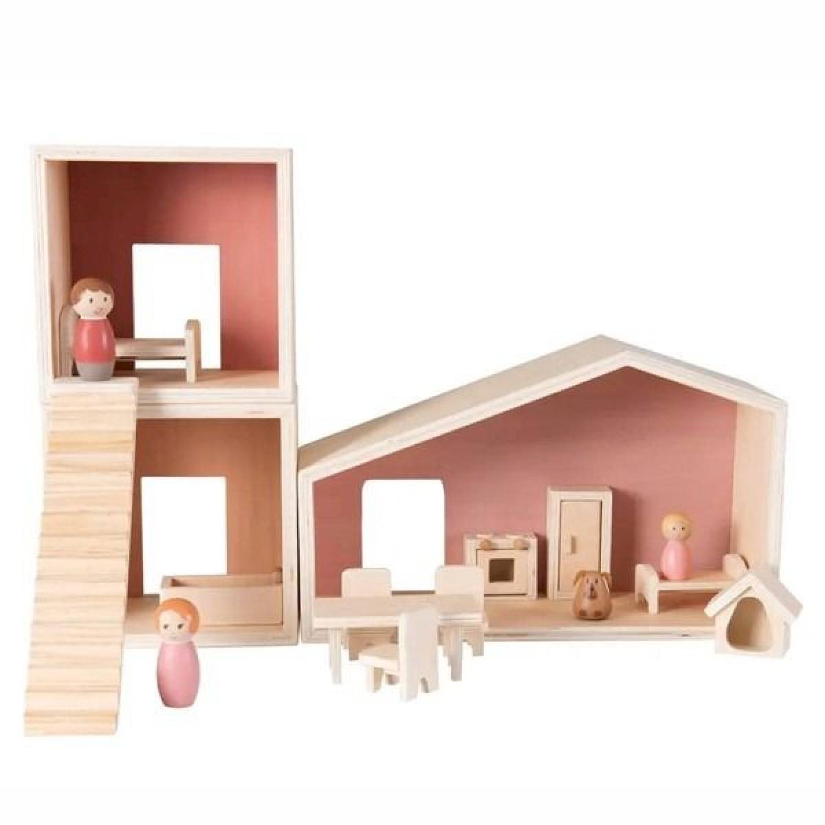 La maison en rondins et ses amis miniatures(dupliqué)