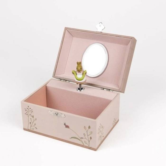 Boîte à bijoux musicale Lapin et Coccinelle