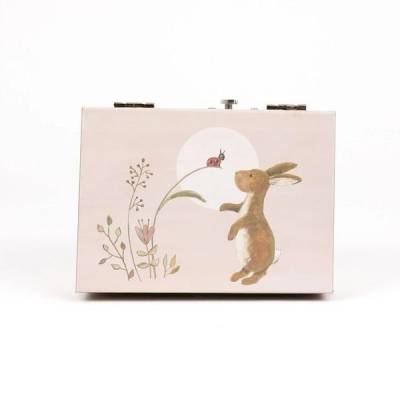 Boîte à bijoux musicale Lapin et Coccinelle