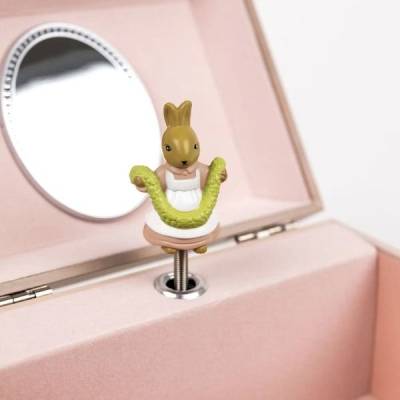 Boîte à bijoux musicale Lapin et Coccinelle