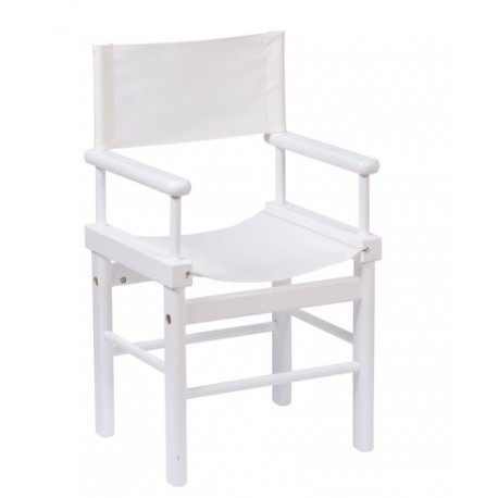 Fauteuil metteur en scène blanc personnalisé