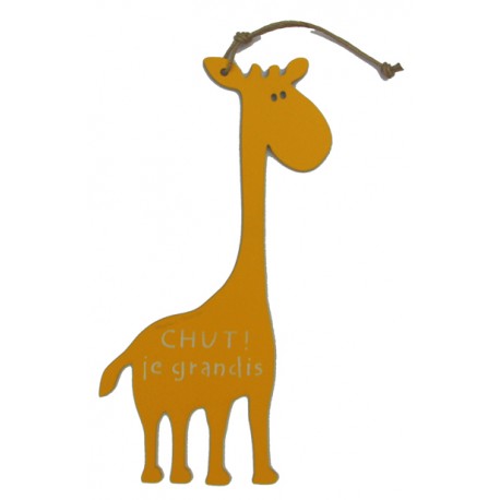 Message de porte Girafe jaune