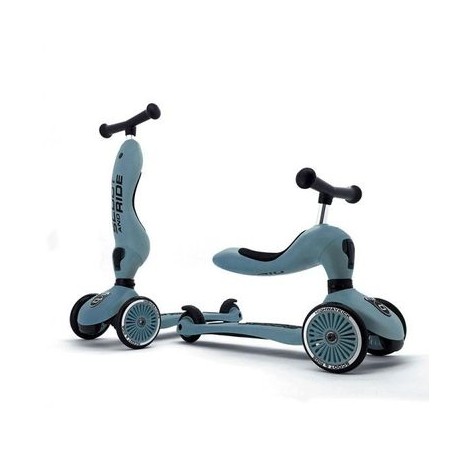 Trottinette 2 en 1 Scoot and Ride bleu acier